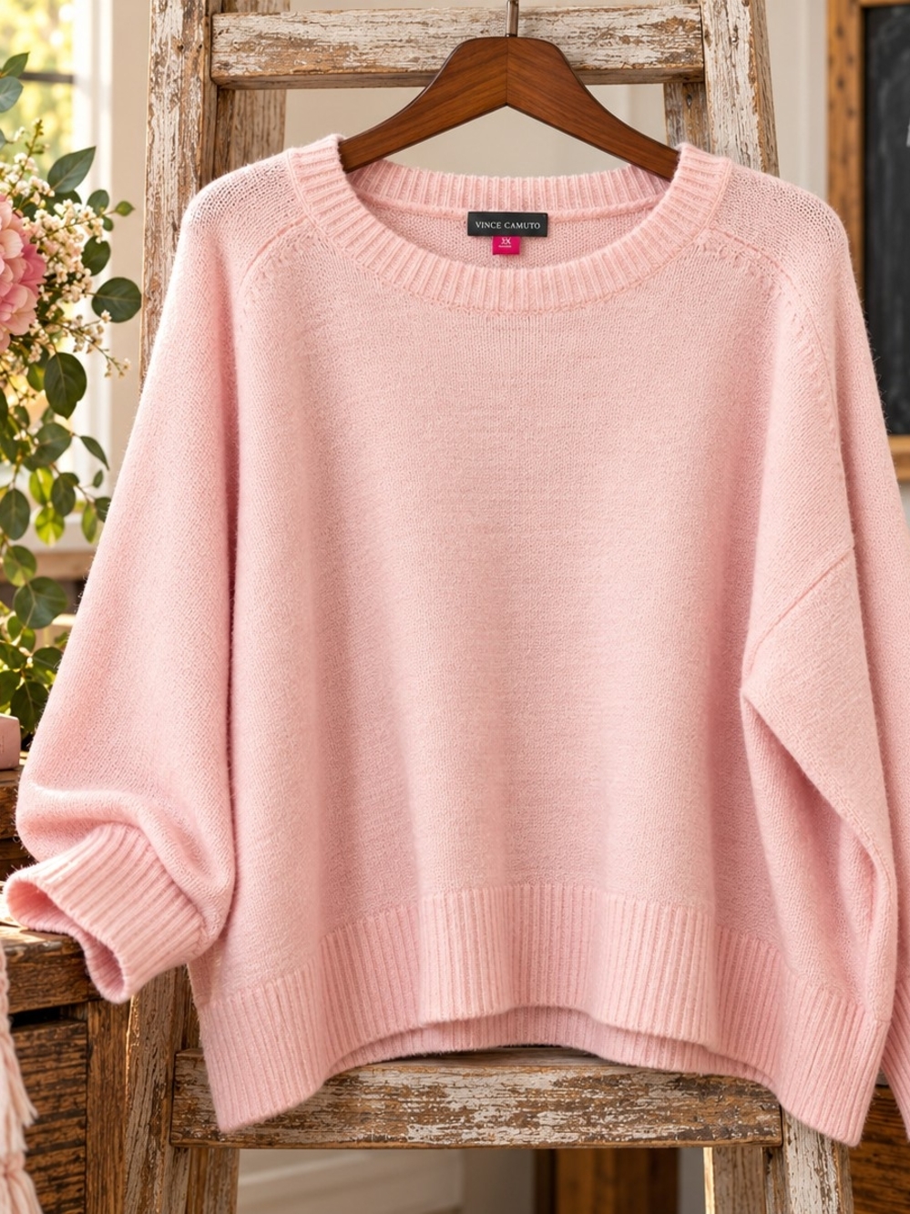 Title: Vince Camuto NWT Women’s PXL Blush Pink Oversized Knit Sweater